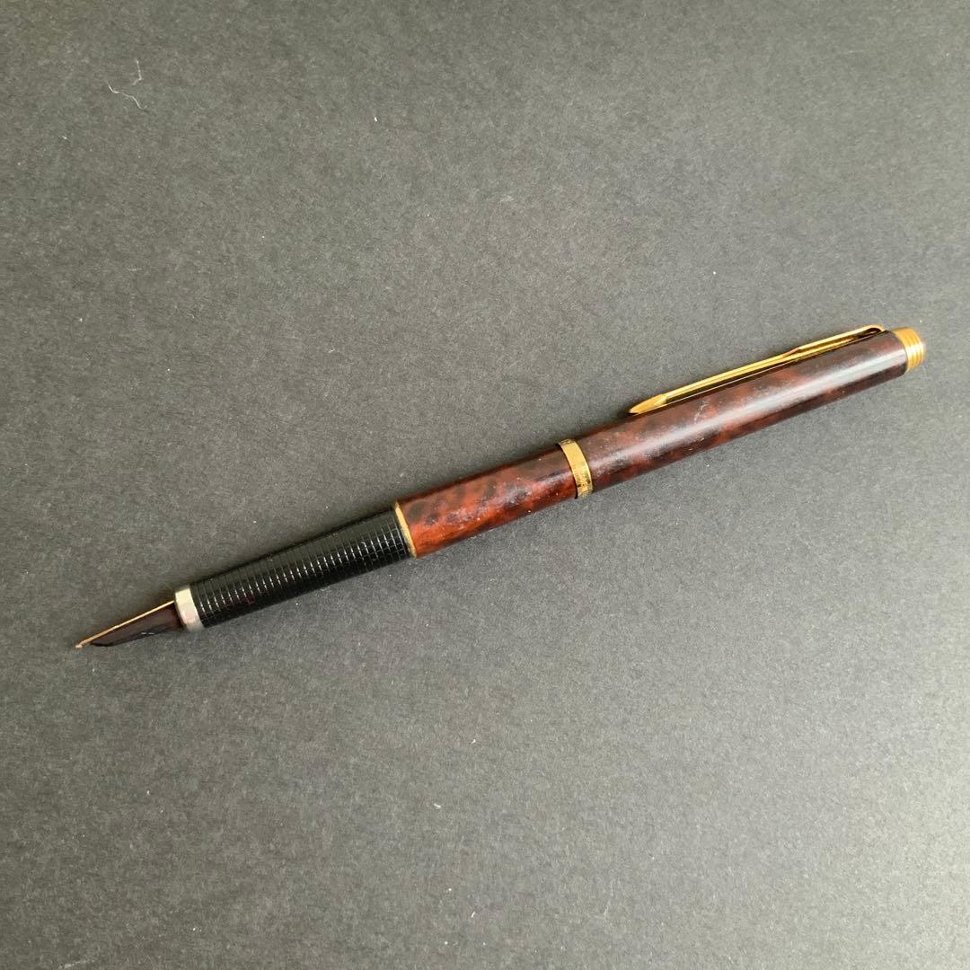 パーカー　ブラウン 万年筆 ゴールドクリップ
