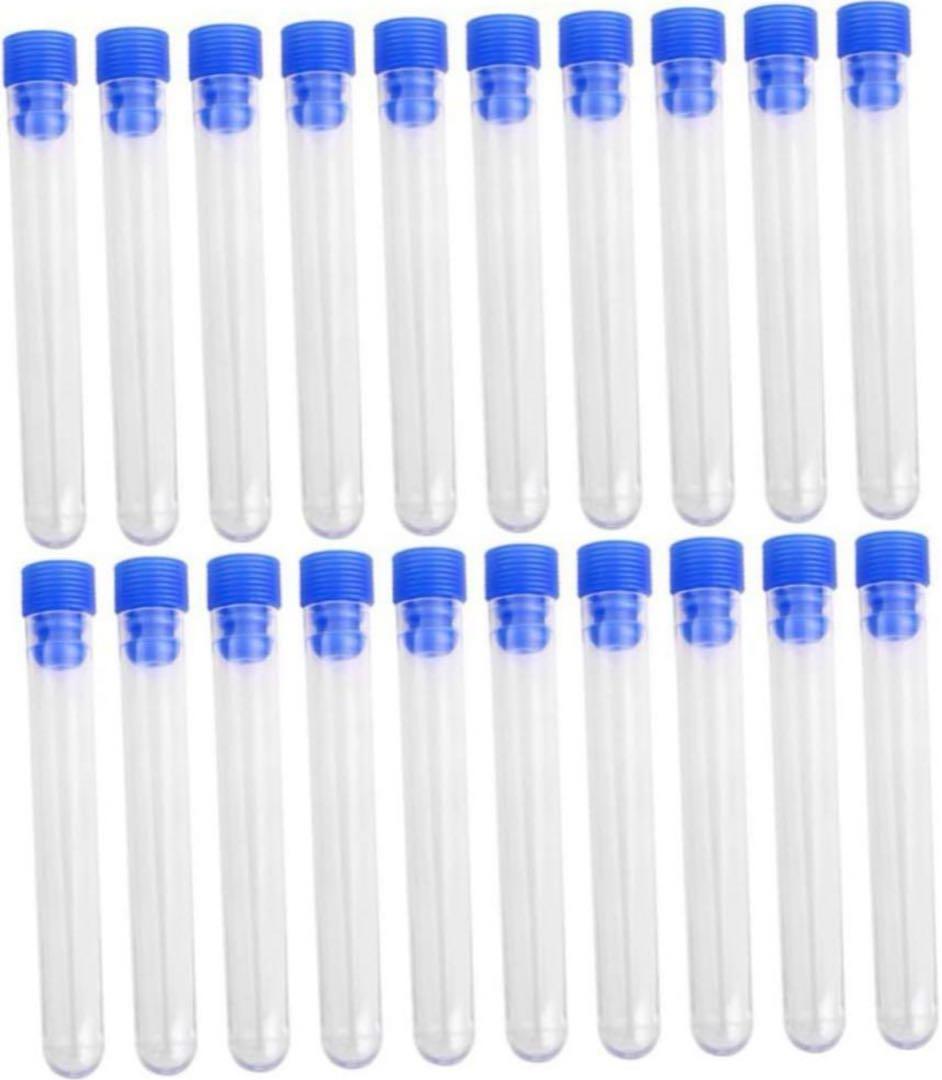 キャップ付き プラスチック 試験管 50個 ポリスチレン ミニ試験管