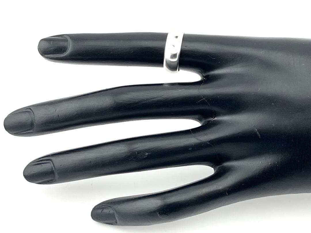 h965 ティファニー　カーブド　ハート　リング　シルバー　925 約8.5号