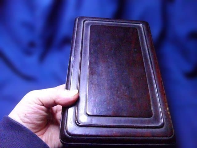 とても硬い唐木の文箱、硯箱 四方箱 古玩 書道 時代 紫檀 文房