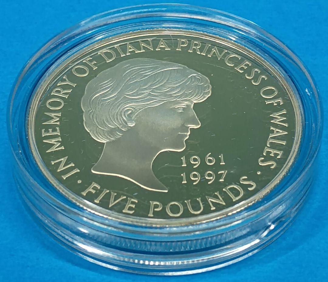 1999年 イギリス ダイアナ妃追悼 5ポンド プルーフ銀貨 (48)