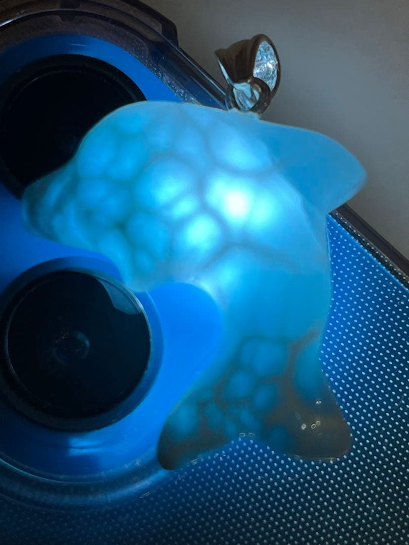 天然石☆高品質！ラリマーイルカ型☆濃いブルー＆ラリマーらしい模様＆形が美しい！