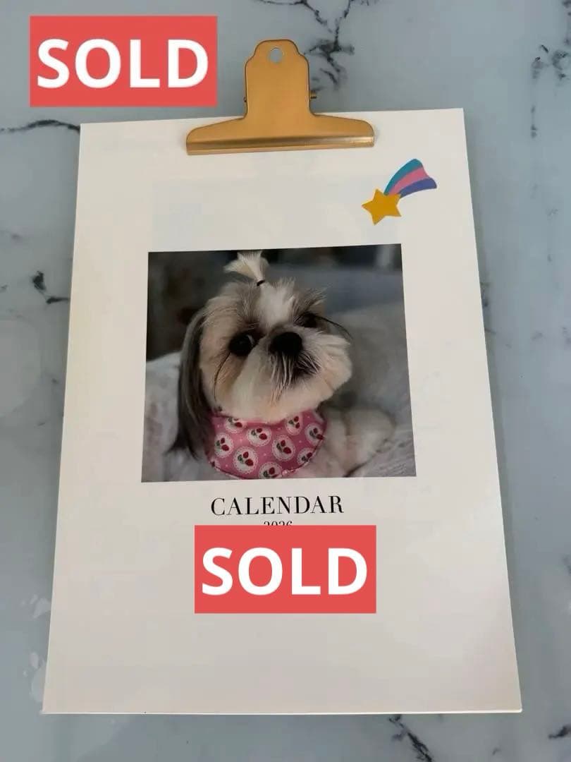 愛犬ちくわ壁掛けカレンダー【オリジナル】