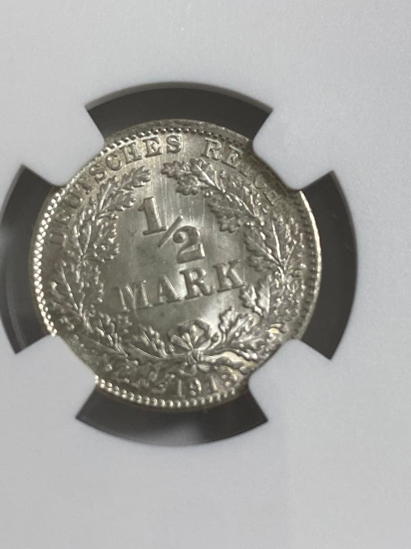1917A 1918D ドイツ銀貨 2枚セット 古銭 1/2 Mark