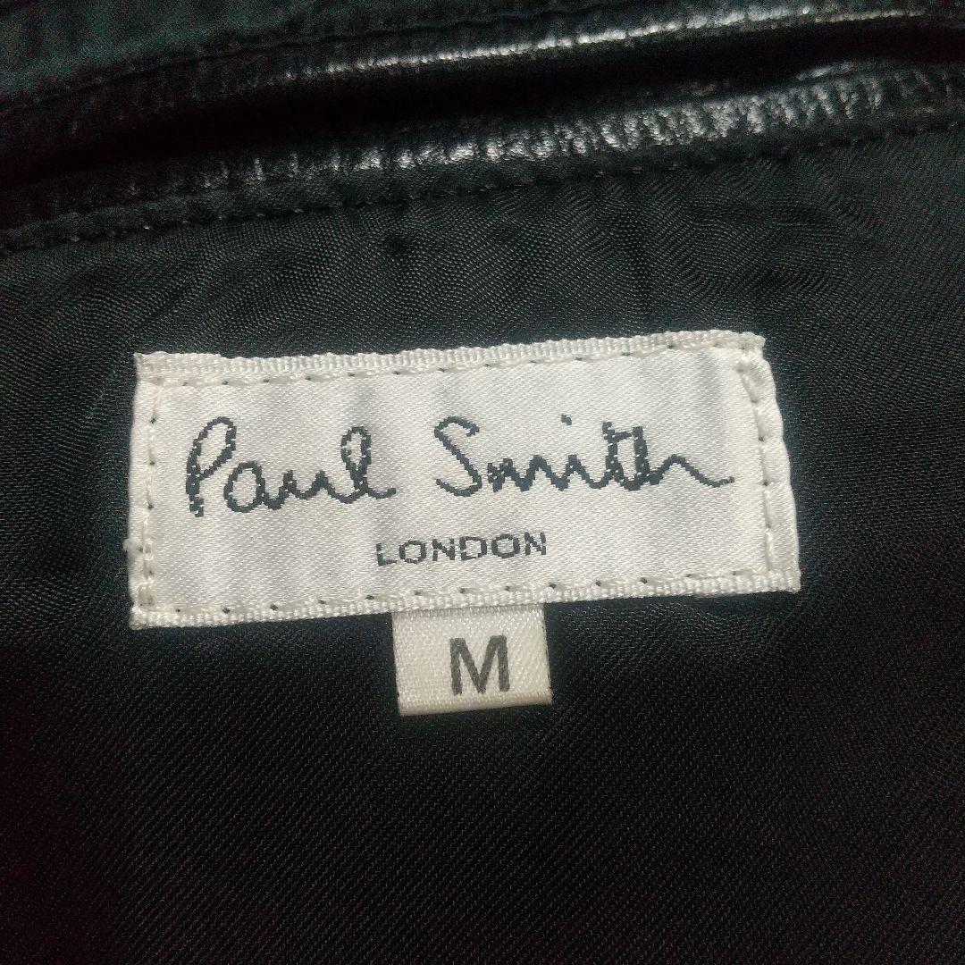 美品 ポールスミス ライダースジャケット レザー 牛革 ９０s 短丈 革ジャン
