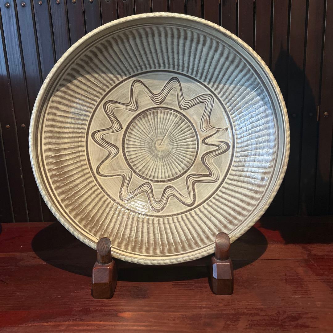 民藝　小鹿田焼　大皿鉢