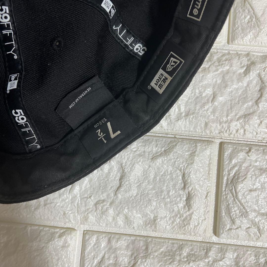 Supreme 59FIFTY New Eraブラック キャップ 7 1/2