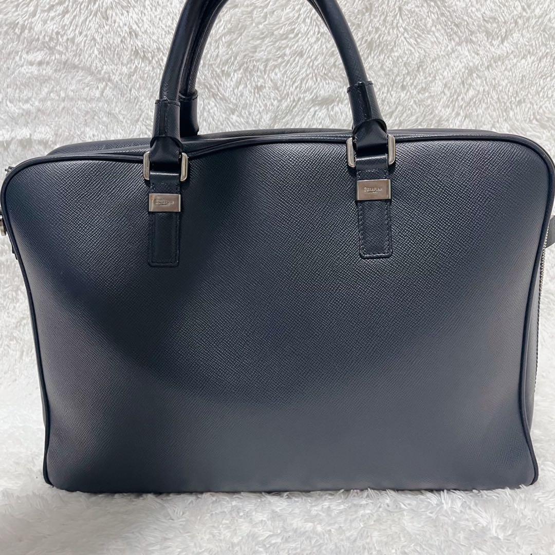 SERAPIAN 2way ビジネスバッグ サフィアーノレザー A4 PC収納