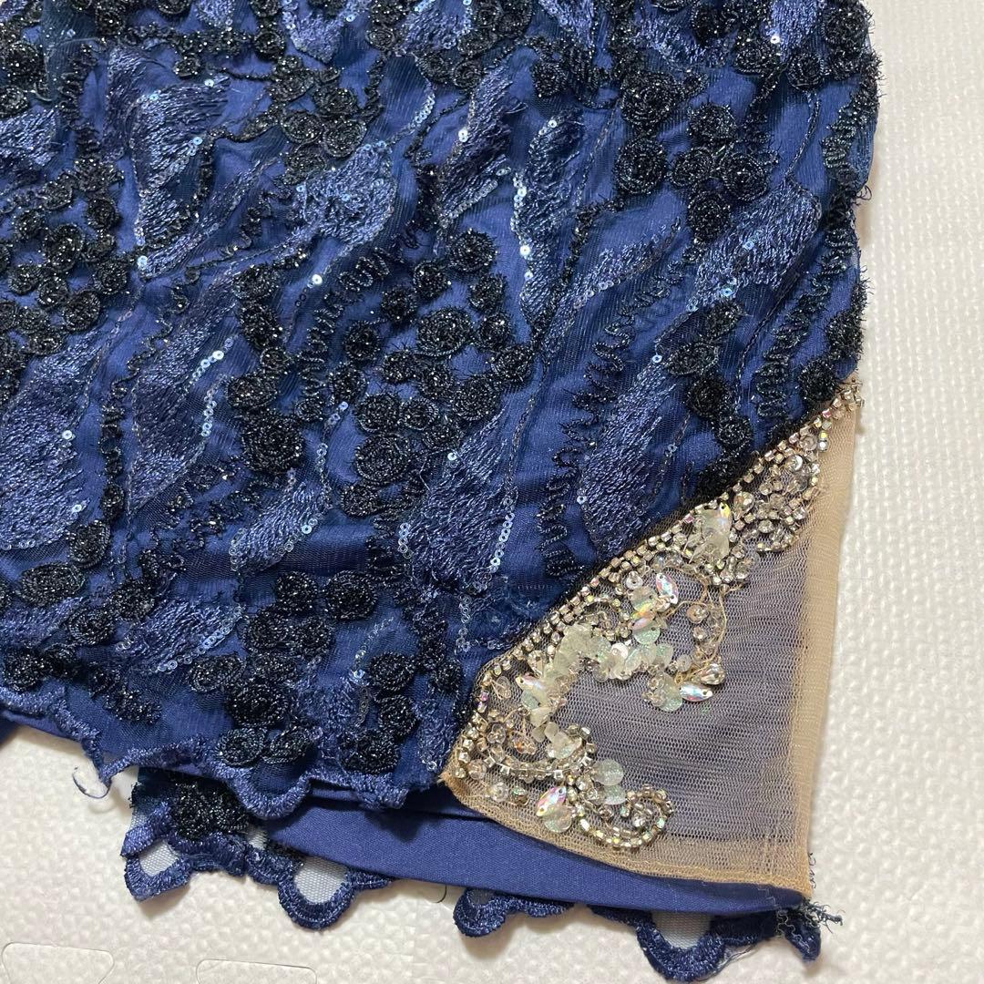 AngelR エンジェルアール ドレス キャバクラ ビジュー シアー ラメ 青