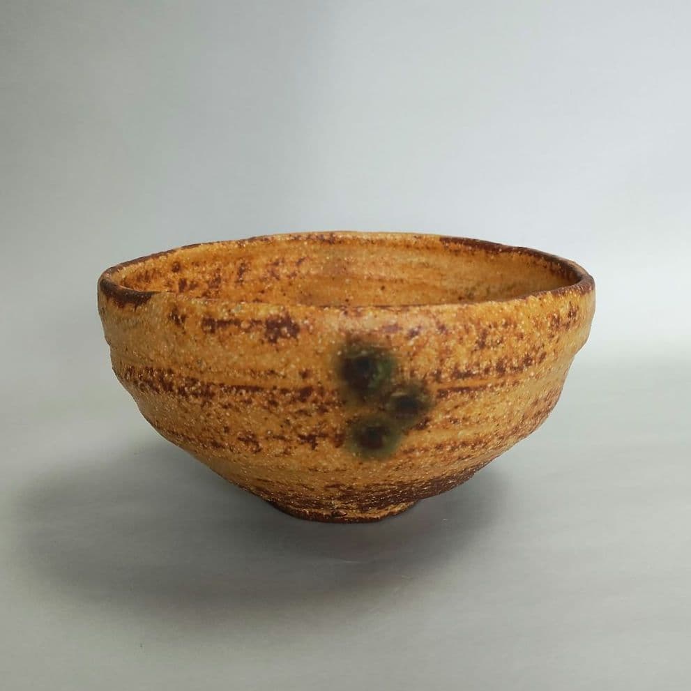 酎磨(浜田純理）　黄瀬戸山柿茶碗　桃山陶
