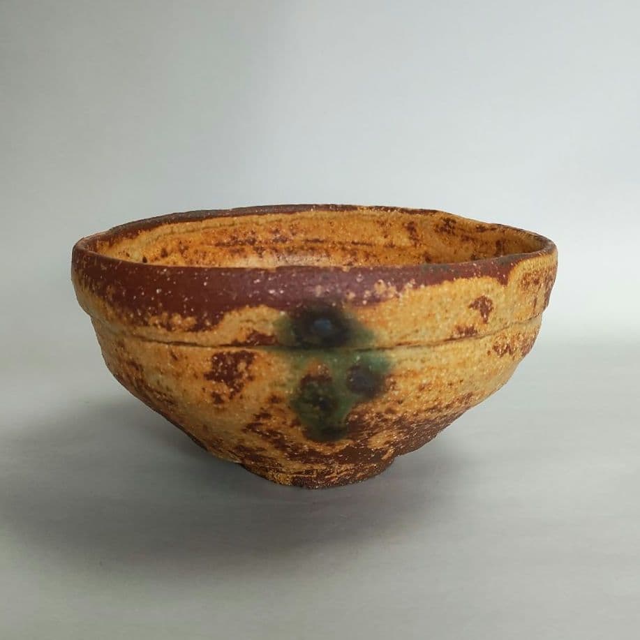 酎磨(浜田純理）　黄瀬戸山柿茶碗　桃山陶