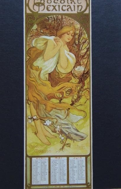 アルフォンス・ミュシャ【ショコラ・マッソン/ショコラ・メキシカンのカレンダー3】