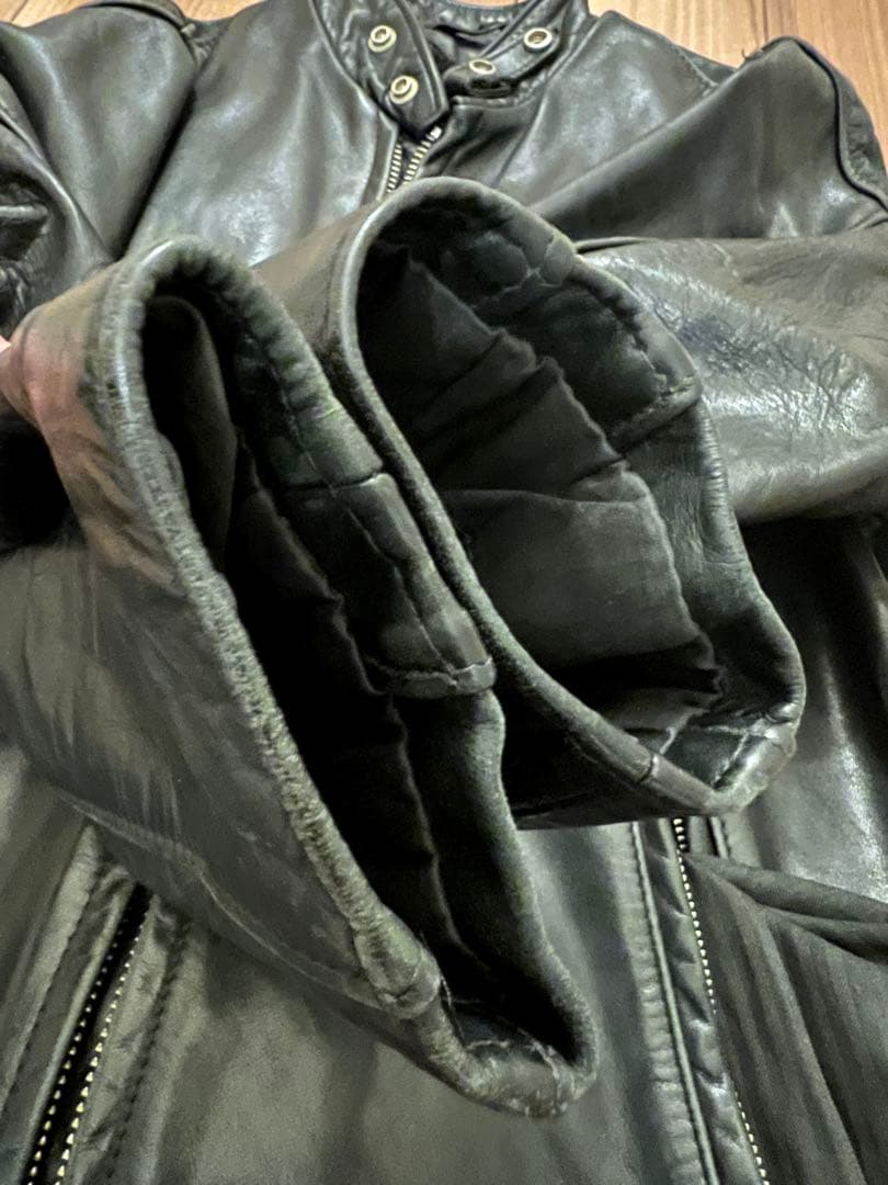 schott レザーシングルライダースジャケット 141 36 641 ボア付