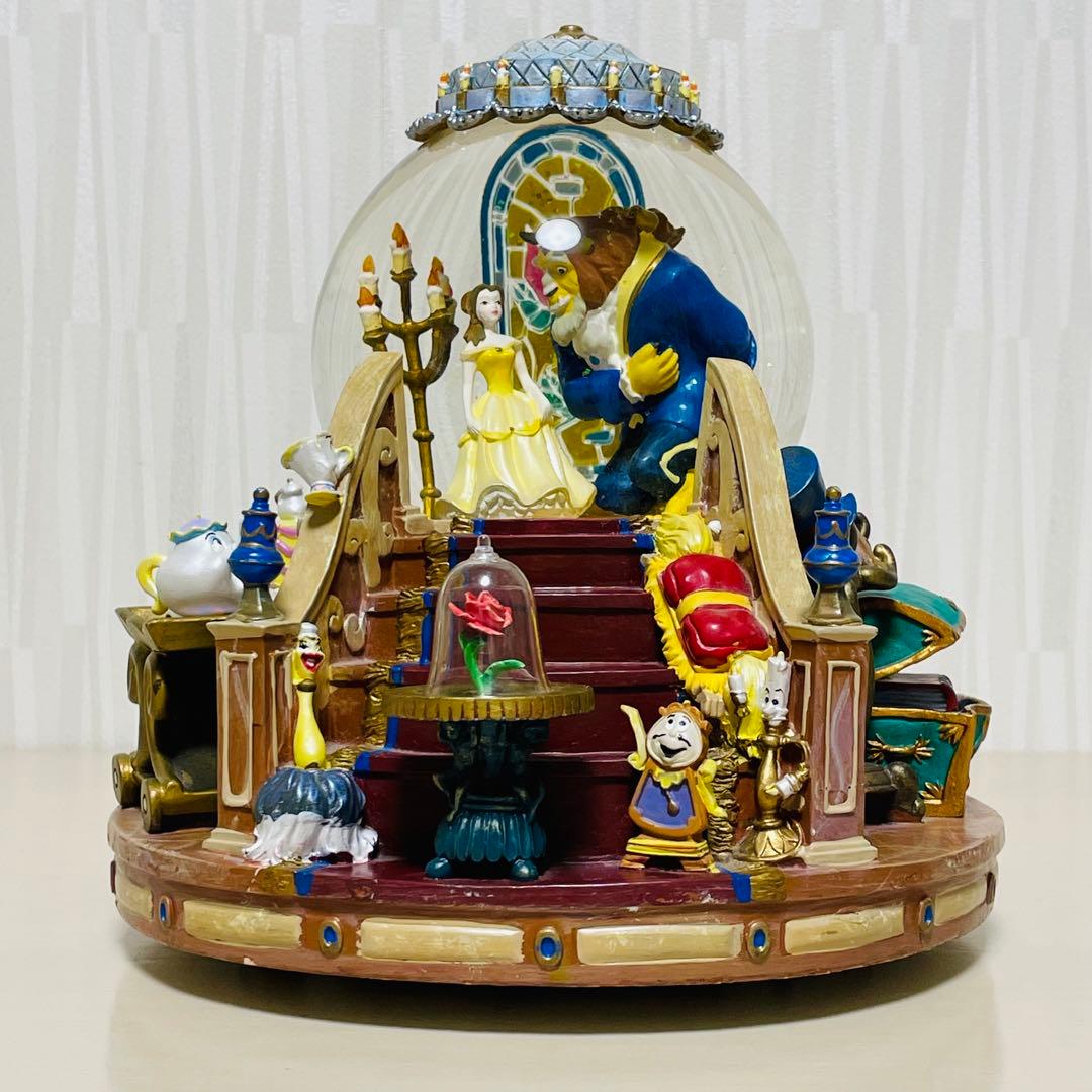 ディズニー 美女と野獣 スノードーム スノーグローブ オルゴール 置物 オブジェ