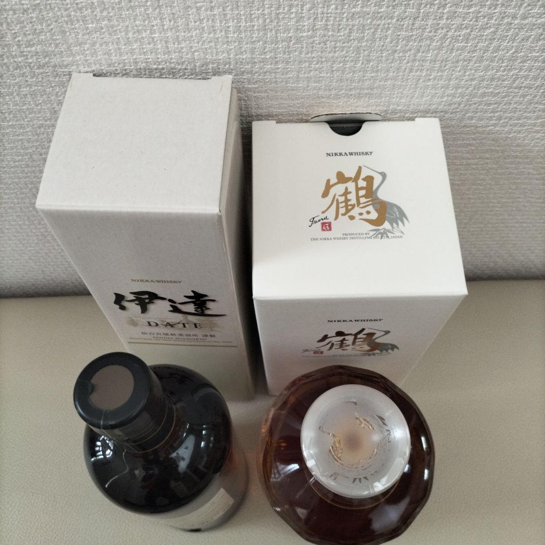 ニッカ鶴ウイスキーと伊達ウイスキー2本セット　箱付き