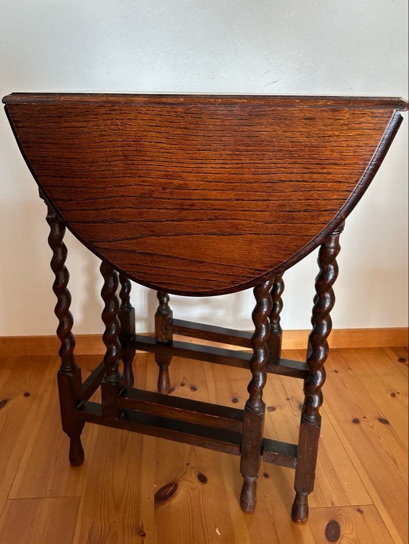イギリスアンティーク　ゲートレッグテーブル　小ぶり