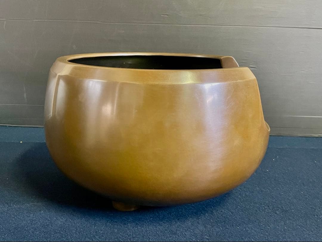 割引❣️【未使用 美品】「母」 唐銅 風炉 助伝 共箱 茶道具（1014あ③）