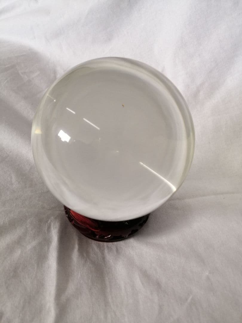 人工 溶錬 水晶玉 10cm