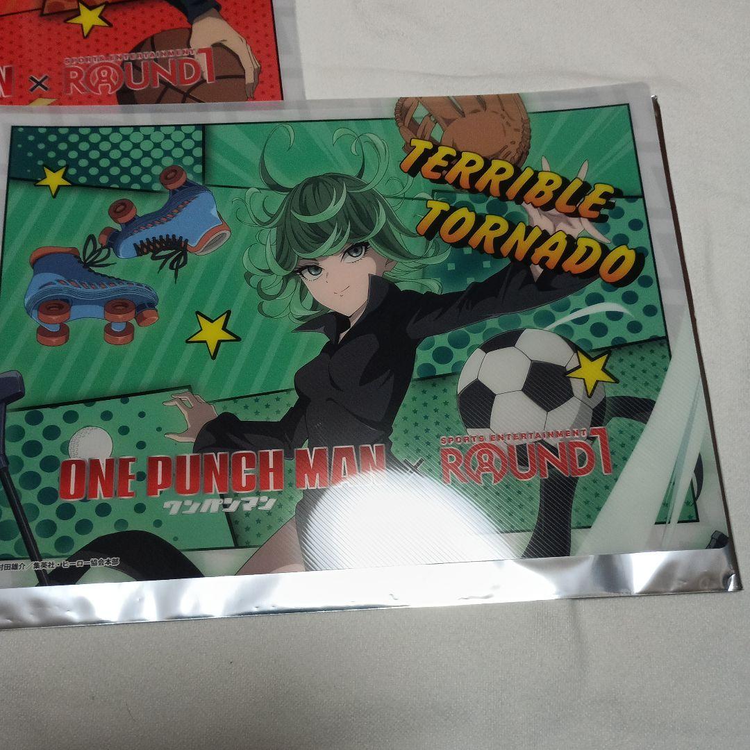 ラウンドワン ワンパンマン B4プラマット 3枚セット ガロウ フブキ タツマキ