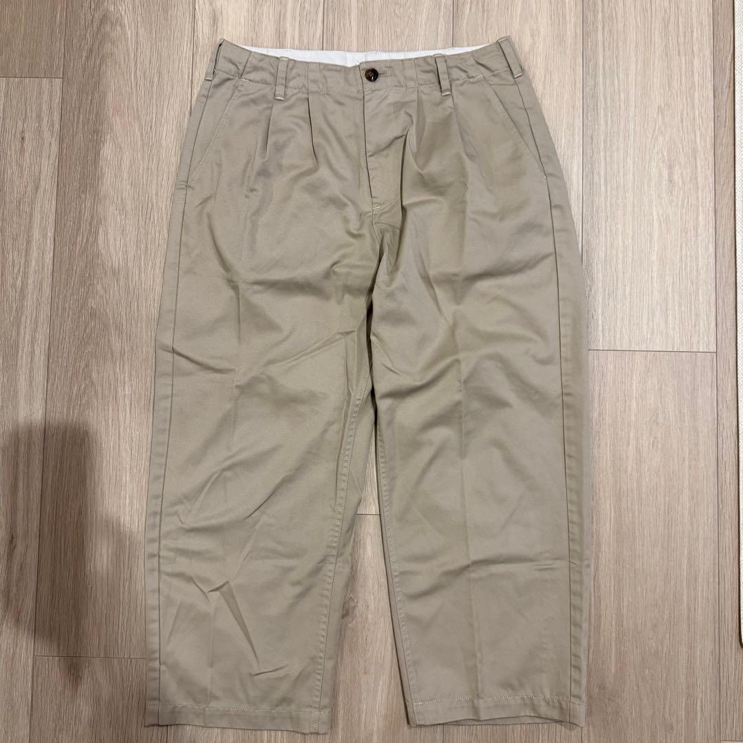 kan × BEAVER ビッグチノパンツ ベージュ M