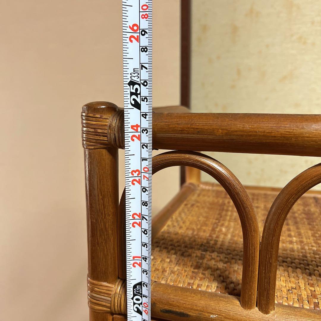 ラタン 籐素材 サイドボードチェスト 4段 ヴィンテージ 古道具