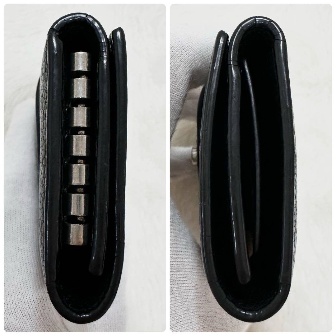 極美品◎SAINTLAULENT サックドジュール キーケース ブラック レザー