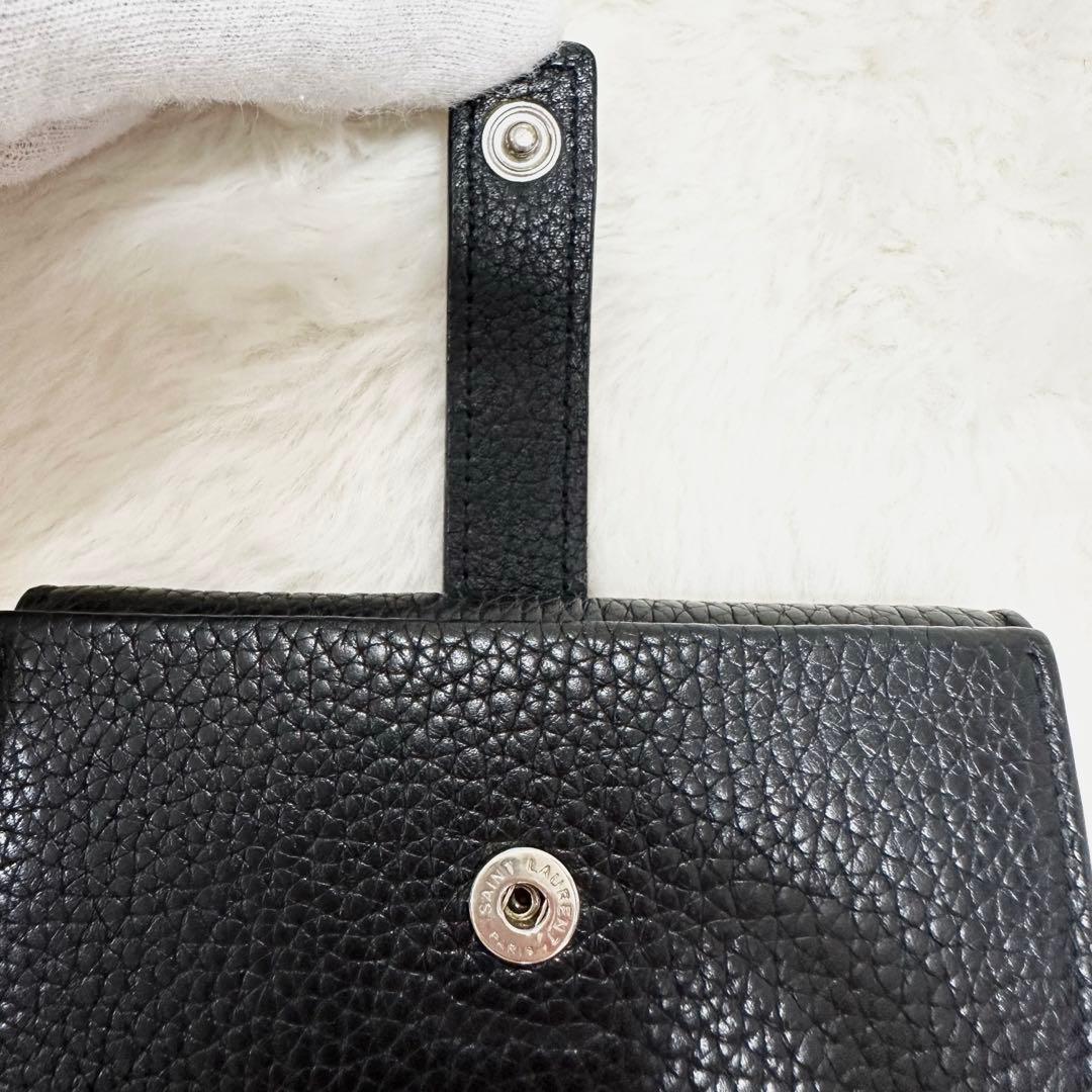極美品◎SAINTLAULENT サックドジュール キーケース ブラック レザー