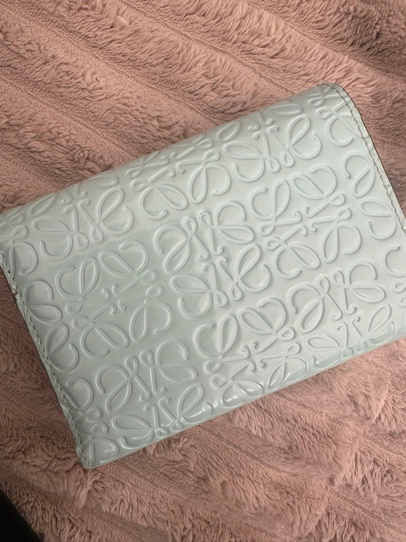 ロエベ　ミントグリーン 二つ折り財布