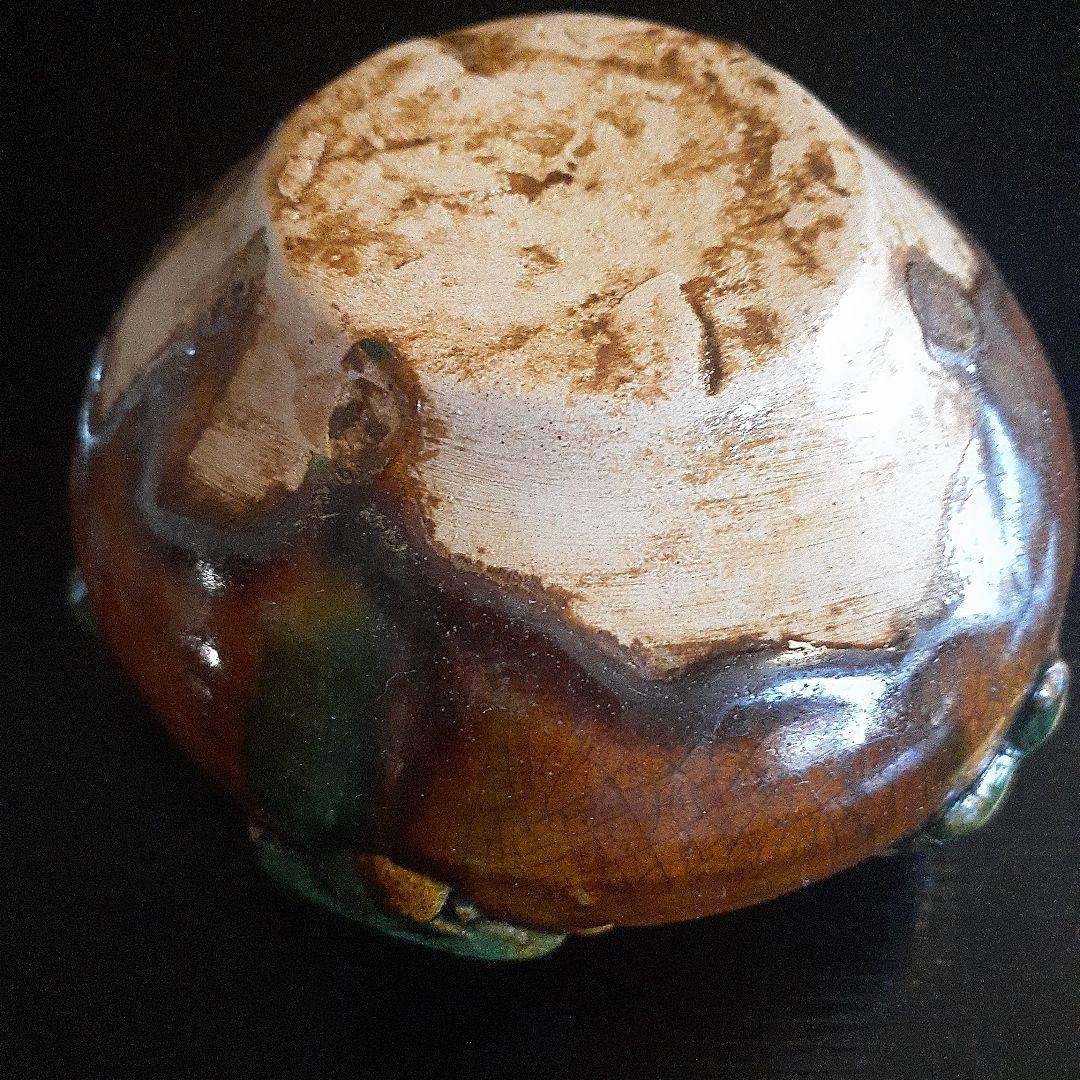 唐三彩蛙形水滴、水盂、水差　書道用