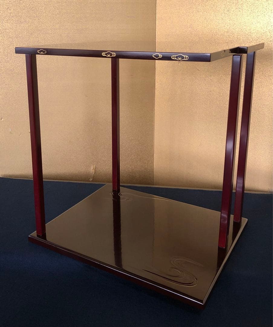 《R》茶道具 淡々斎好写 山雲棚 組立式 山下靖斎作 元箱　251216お5