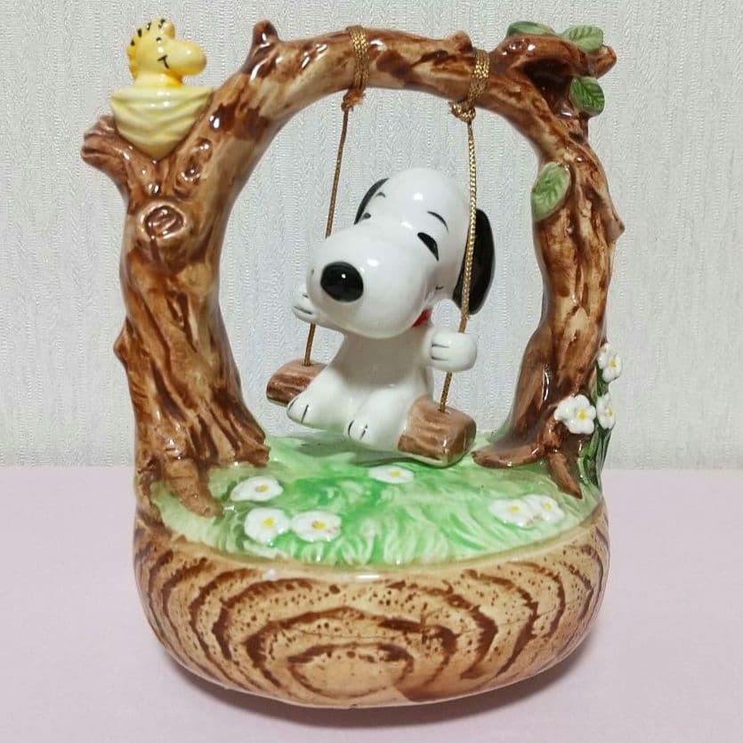 Aviva♡スヌーピー♡陶器製オルゴール♡乙女の祈り♡ヴィンテージ♡