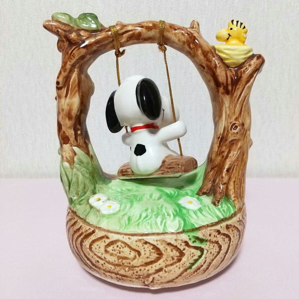 Aviva♡スヌーピー♡陶器製オルゴール♡乙女の祈り♡ヴィンテージ♡