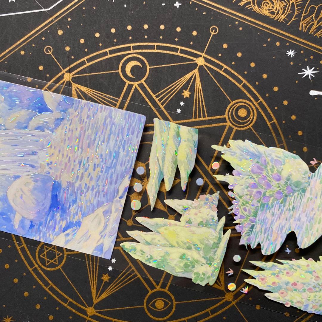 【9263】海外　マステ　中古巻　貝殻光マスキングテープ　四季　装飾系