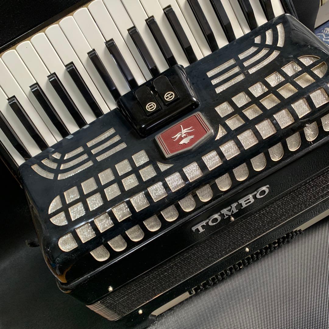 TOMBO アコーディオン　No52 ケース付き　トンボ　34鍵盤