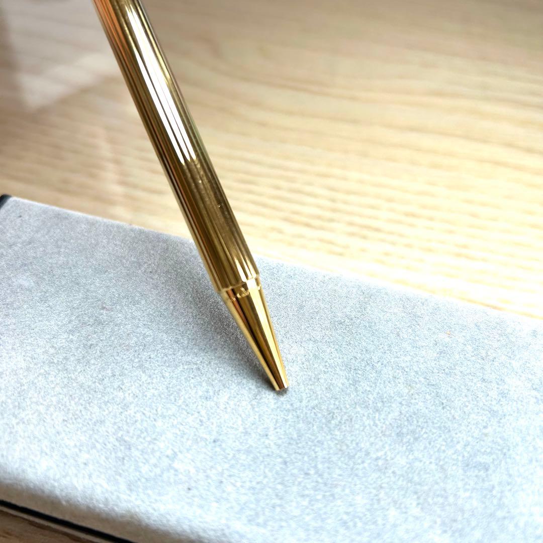 カルティエ トリニティ ドゥ ロゴ入り ツイスト式 ボールペン ゴールドボルドー