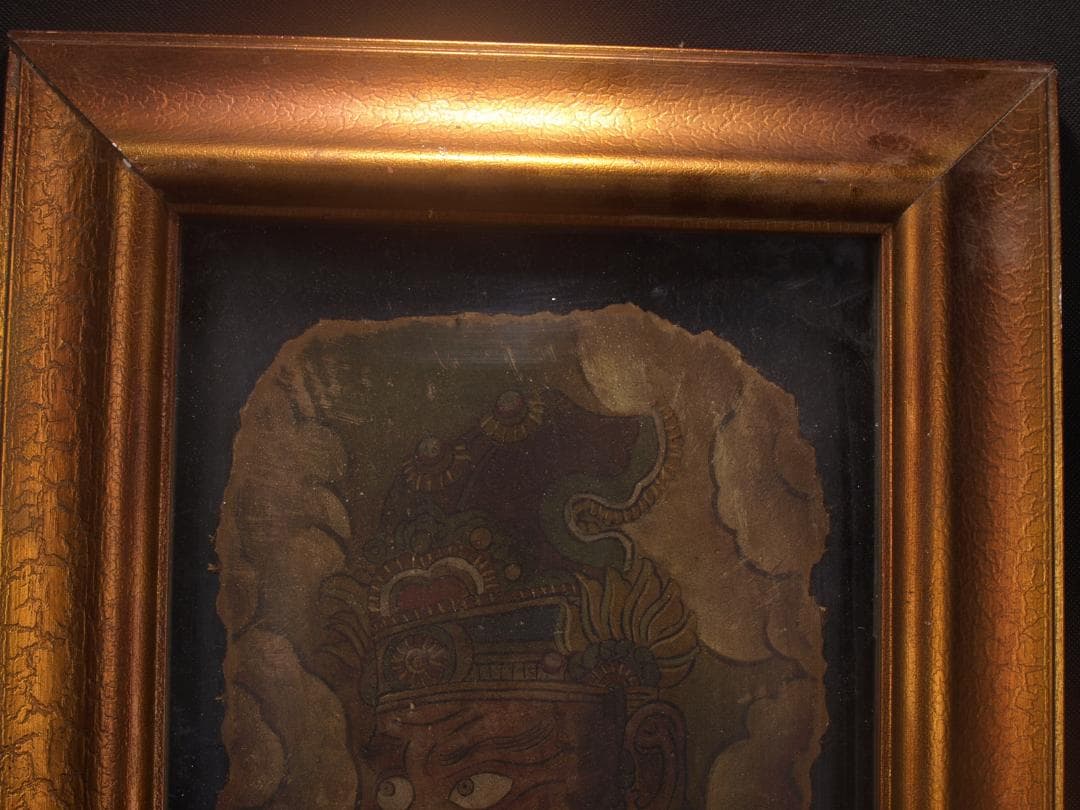 骨董市掘り出し品 中国唐時代　敦煌莫高窟壁画 彩絵AK1947A7-2