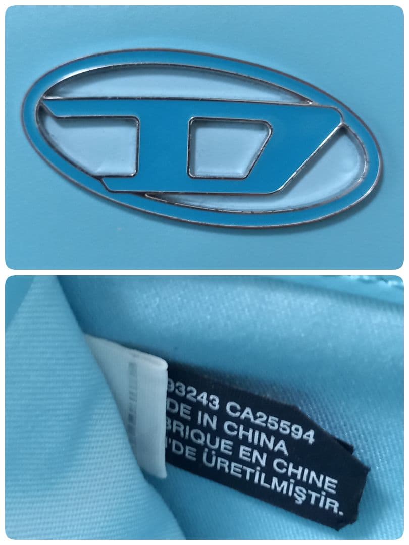 DIESEL　1DR　tri-fold coin　ウォレット　三つ折り財布　青