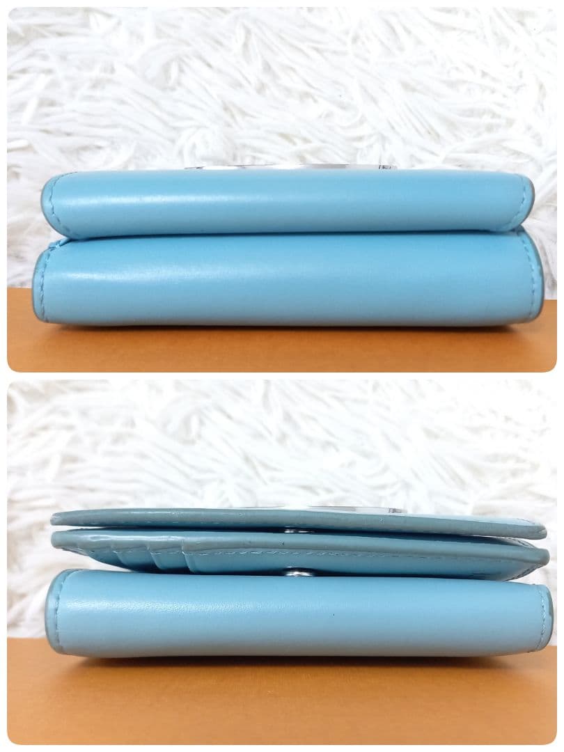 DIESEL　1DR　tri-fold coin　ウォレット　三つ折り財布　青