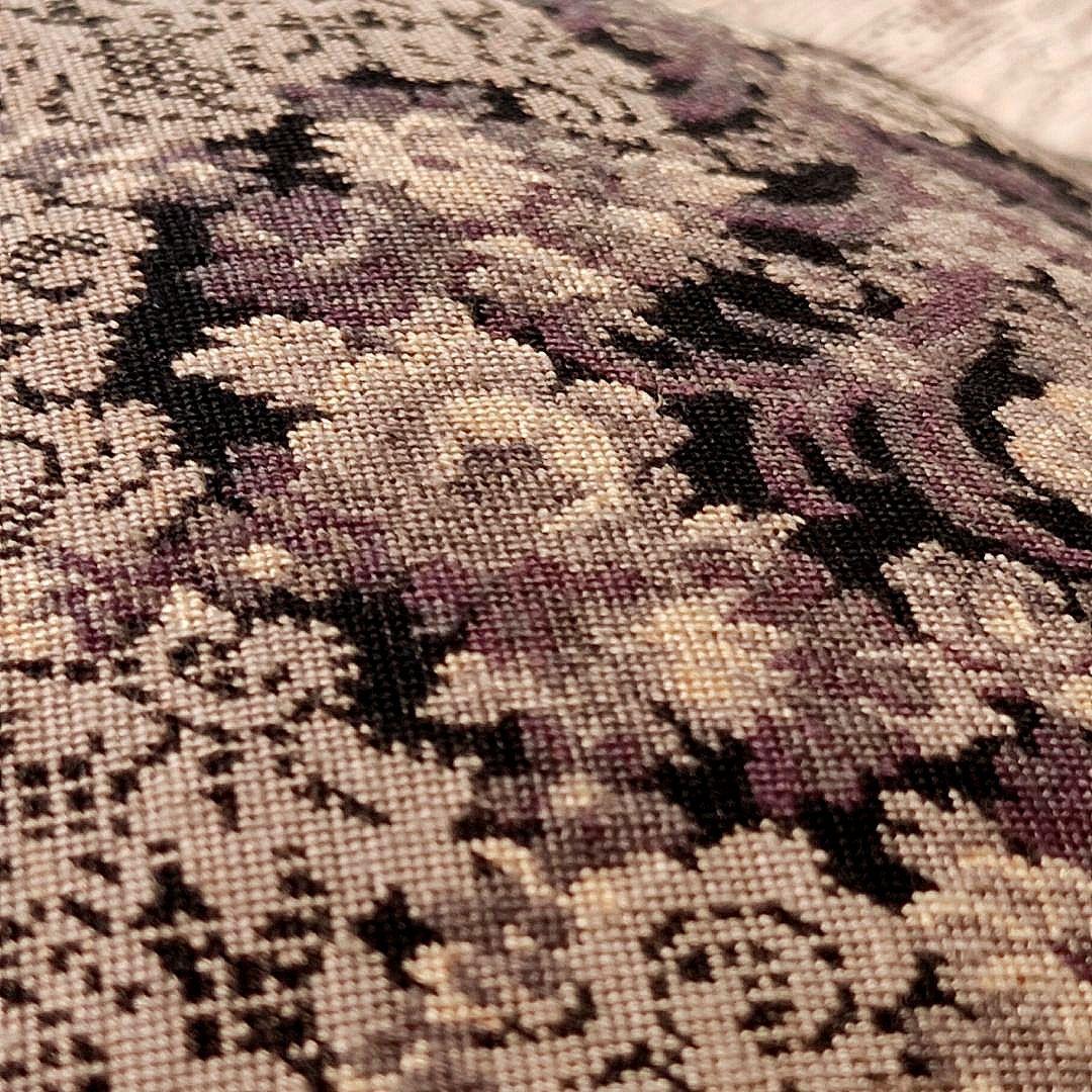 プチポワン　刺繍　ゴブラン　バック　ポーチ　アンティーク　ニードルポイント