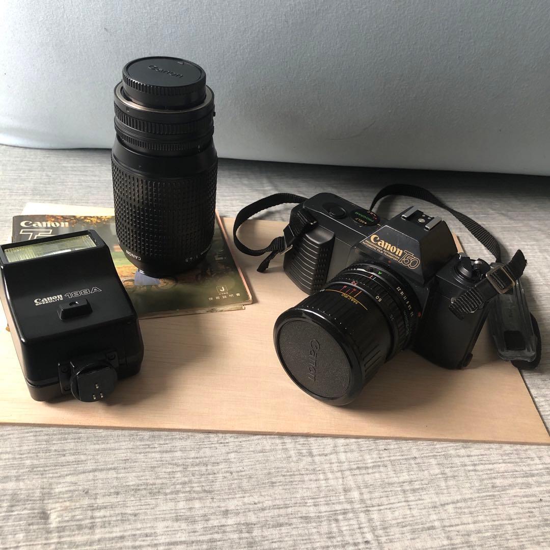 Canon T50 一眼レフカメラ レンズ2本 フラッシュ付き