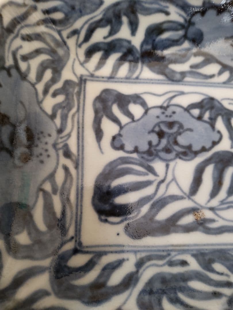 古伊万里染め付け角長皿一客