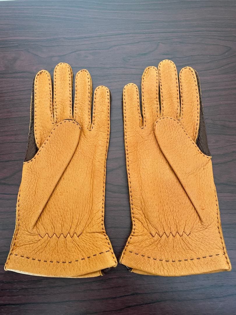 Restelli ペッカリー革手袋　キャメル　サイズ8