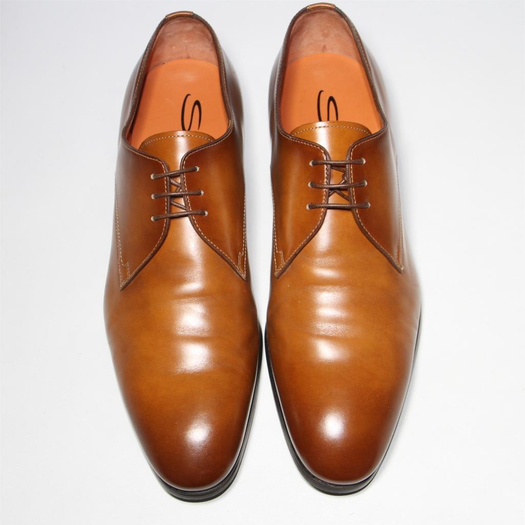 じ*ん様 SANTONI サントーニ プレーントゥ ダービー 15018 茶色