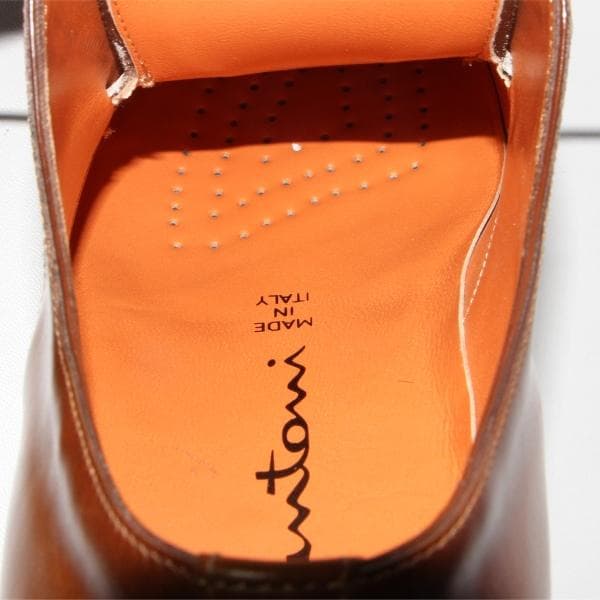 じ*ん様 SANTONI サントーニ プレーントゥ ダービー 15018 茶色