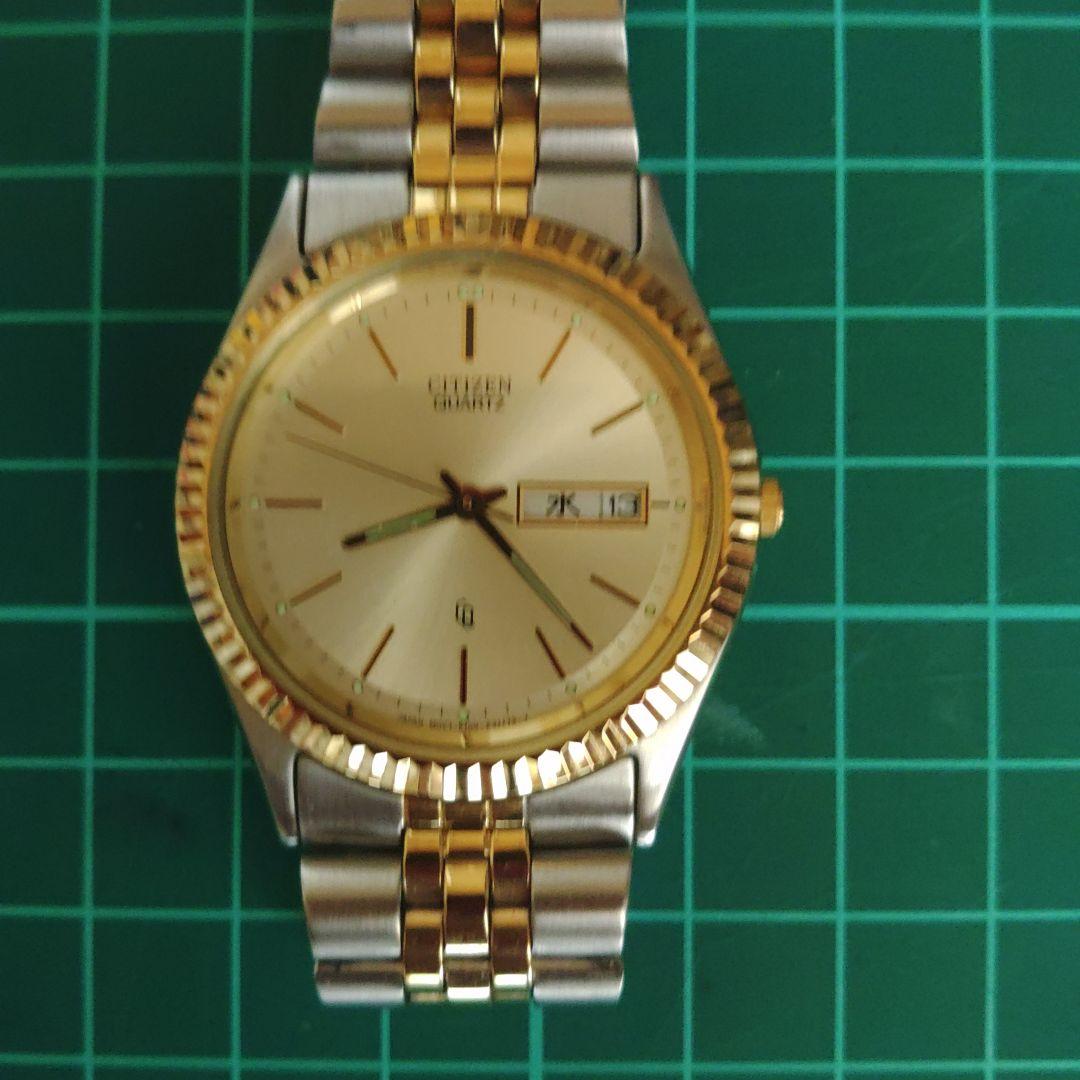 ミ*ー様 電池交換済シチズン アナログ腕時計 コンビ　フルーテッドベゼル