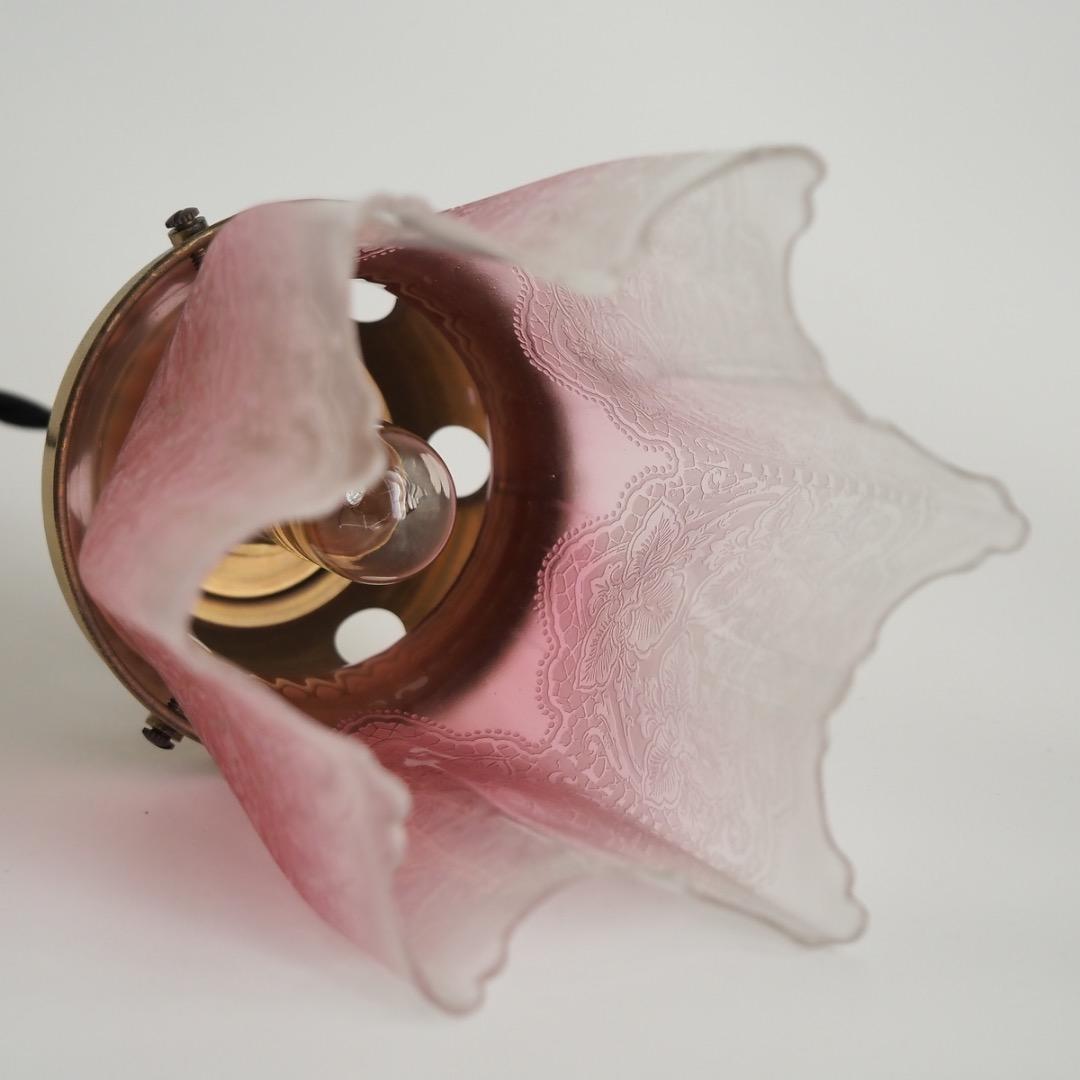 シェードランプ 天吊ランプ エッチング / アンティーク 英国製