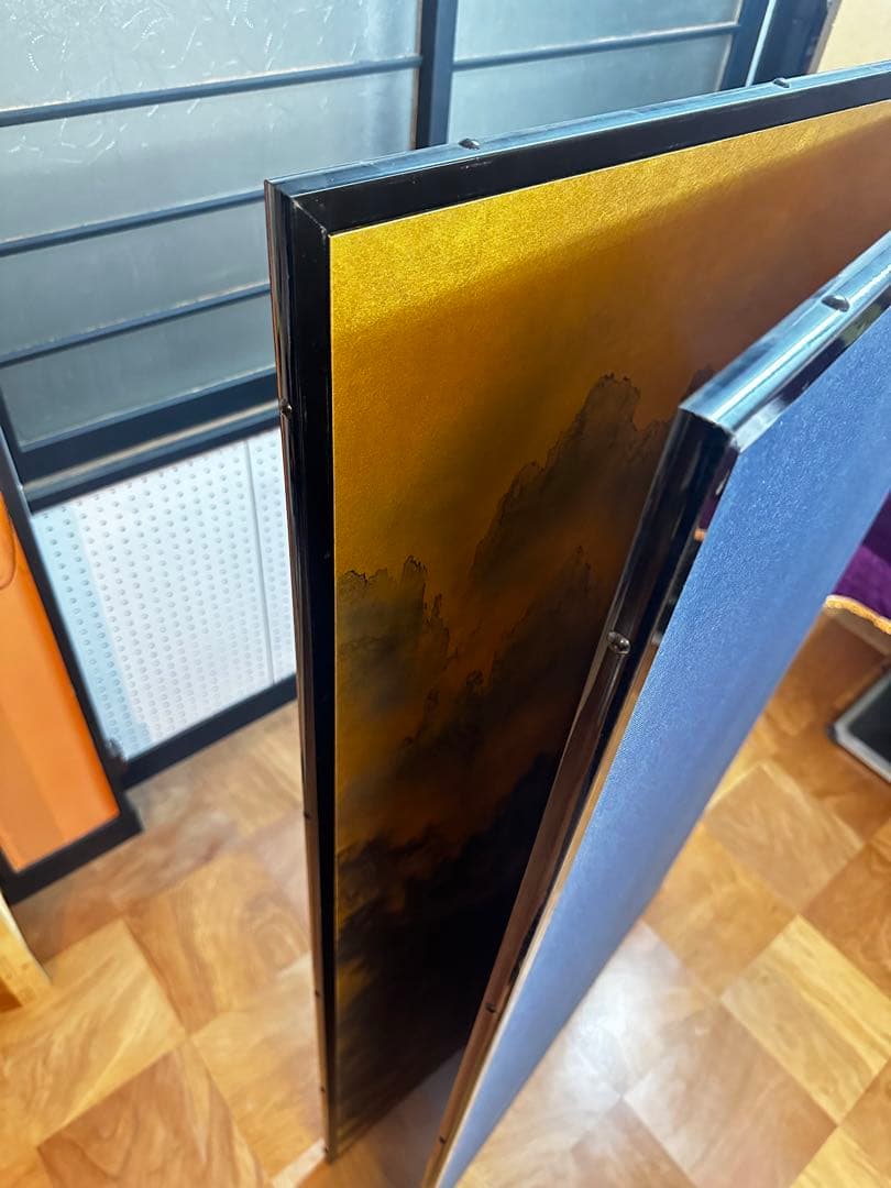 屏風　金色　和室　昭和