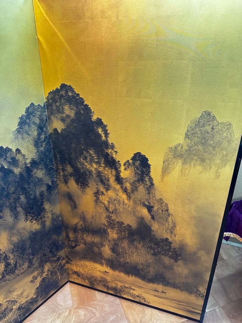 屏風　金色　和室　昭和