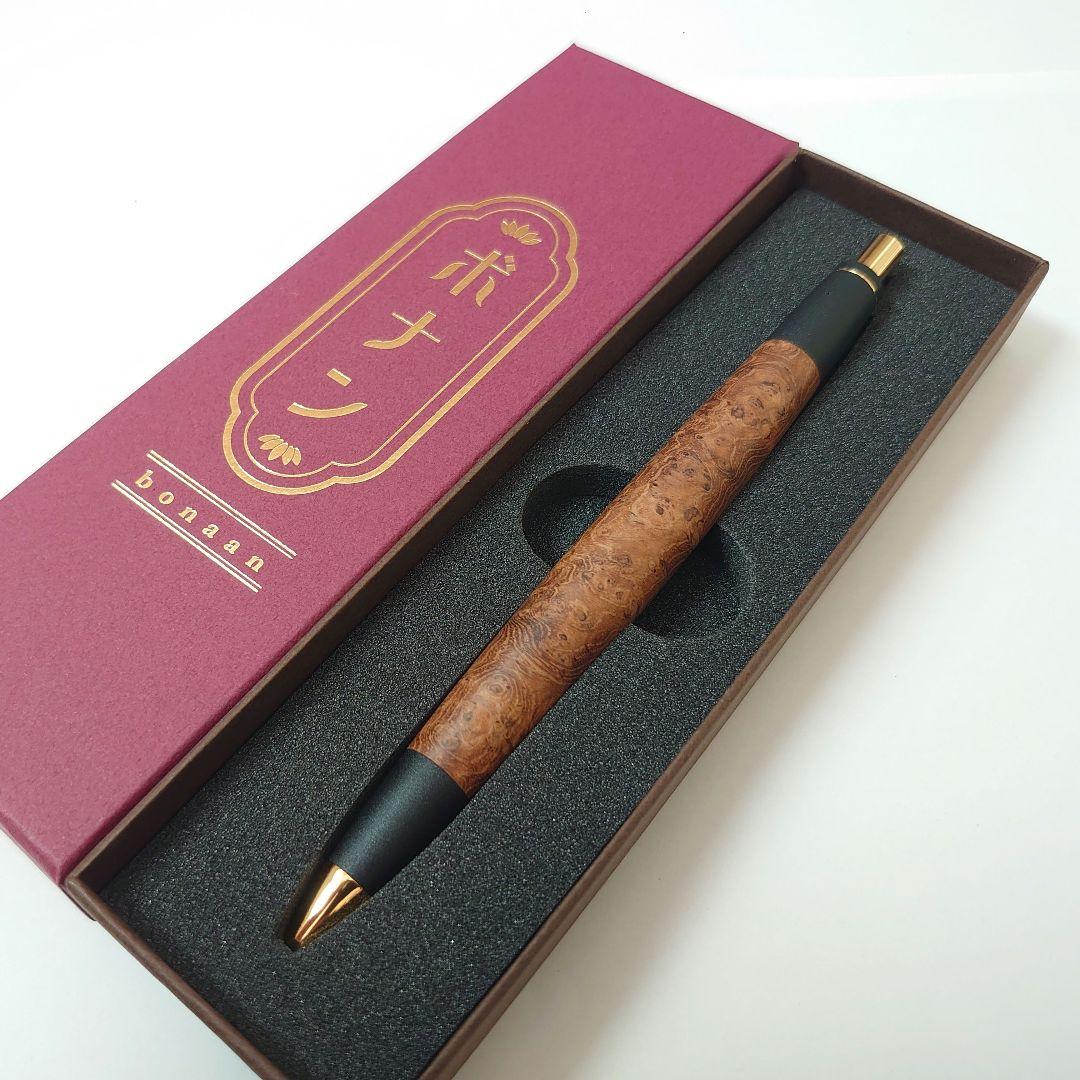【新品・未使用】ボナンペン シャープペンシル（チーク瘤／真鍮金具）