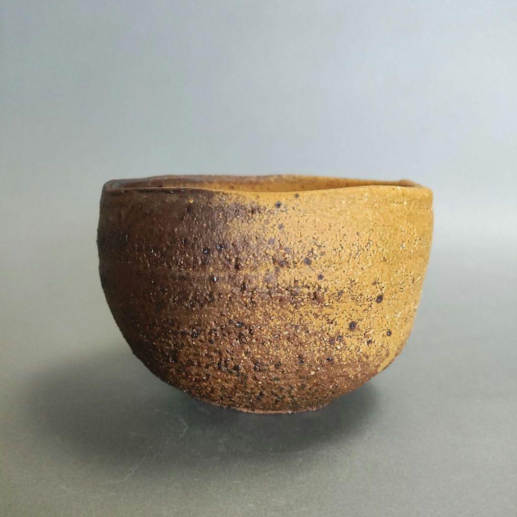 虎澤英雄　飯能 黄瀬戸茶碗　飯能焼